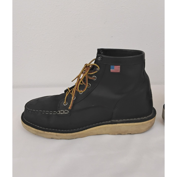 Danner Bull Run Moc Toe Work Boots Men\'s 11.5 Black Steel Toe Lace Up *W4778 main image 10